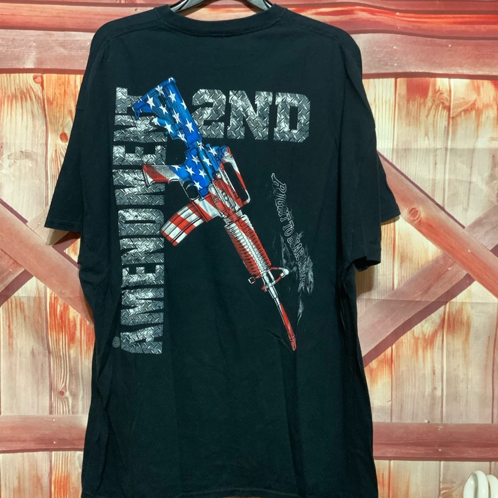 Second Amendment Flag Patriotic, Double-Sided T-S… - image 2